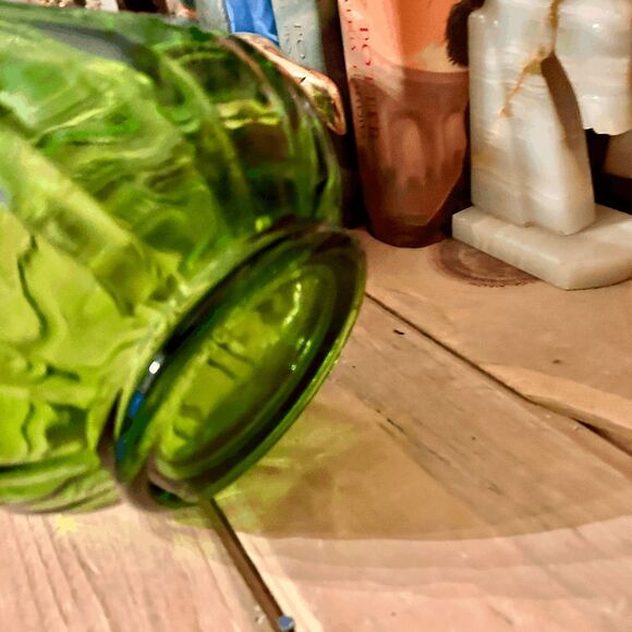 L.E. Smith Simplicity Swung Vase - 21.25" Tall Avocado Green Stretch Floor Vase - Picture 2 of 6
